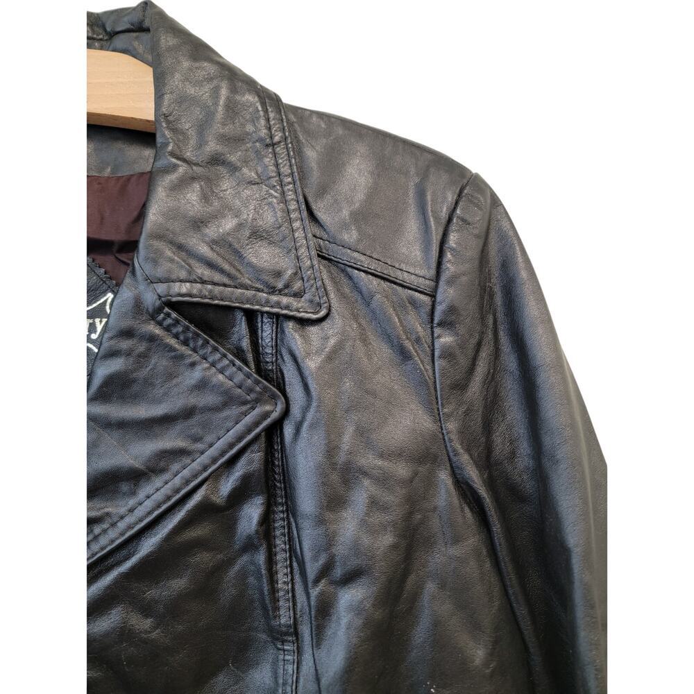 The Tannery by Montgomery Ward Black Leather Jacket - Picture 7 of 10